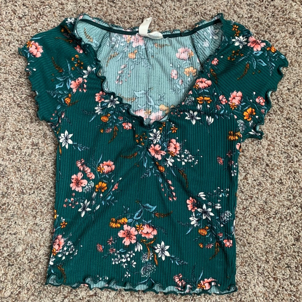 Floral Short Sleeve Top